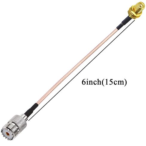 2PCS RG316 SMA to PL259 SO239 Coax Cable, SMA Female to UHF Female Coaxial Cable 6inch(15cm) CB Radio Pigtail Jumper Extension Cable for GPS, Antenna in Saudi Arabia