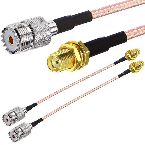 2PCS RG316 SMA to PL259 SO239 Coax Cable, SMA Female to UHF Female Coaxial Cable 6inch(15cm) CB Radio Pigtail Jumper Extension Cable for GPS, Antenna in Saudi Arabia