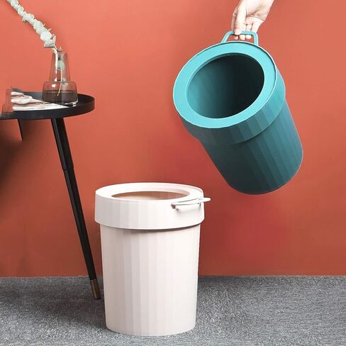 Simple Plastic Trash Can Without Lid, Modern Portable Garbage Bin for Home, Office, Bathroom in Saudi Arabia