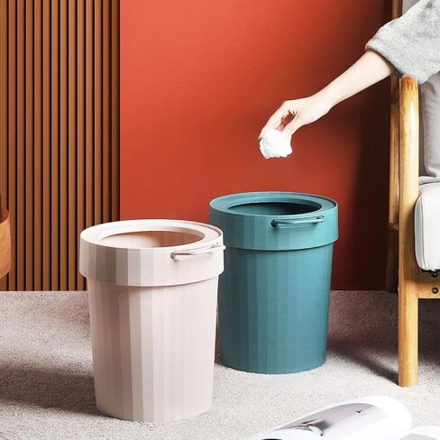 Simple Plastic Trash Can Without Lid, Modern Portable Garbage Bin for Home, Office, Bathroom in Saudi Arabia