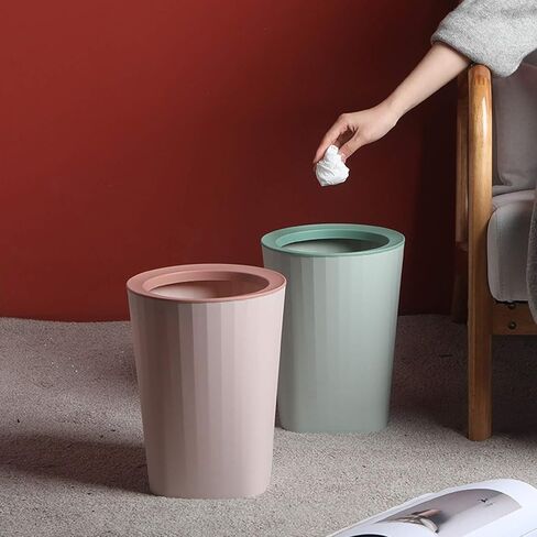 Simple Plastic Trash Can Without Lid, Modern Portable Garbage Bin for Home, Office, Bathroom in Saudi Arabia