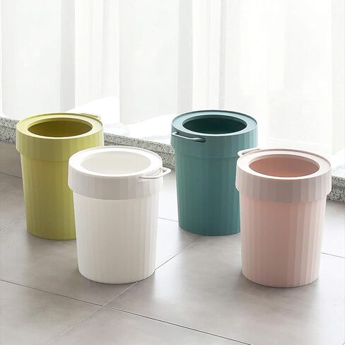Simple Plastic Trash Can Without Lid, Modern Portable Garbage Bin for Home, Office, Bathroom in Saudi Arabia