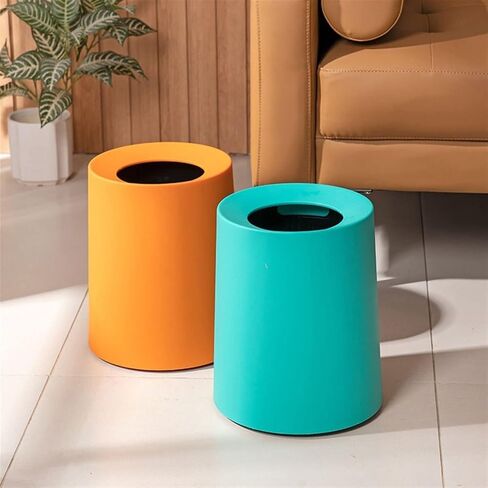 Simple Coverless Trash Can, Large Capacity Household Garbage Bin, Modern Design for Kitchen, Office, and Bathroom in Saudi Arabia