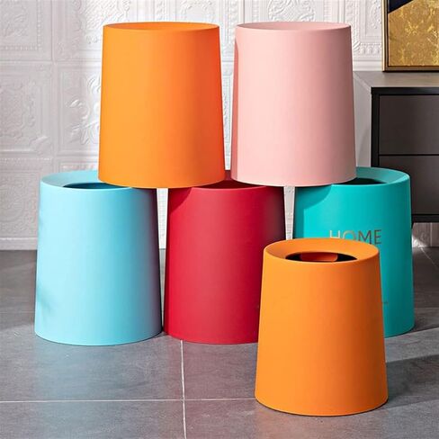 Simple Coverless Trash Can, Large Capacity Household Garbage Bin, Modern Design for Kitchen, Office, and Bathroom in Saudi Arabia