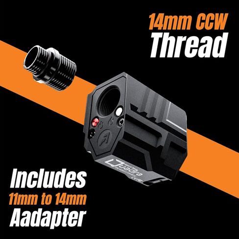 وحدة تتبع Airsoft ACETECH Quadra مع وضع فلاش مضيئة تصميم مربع مضغوط لخيوط CCW مقاس 14 مم تتضمن محول CW مقاس 11 مم in Kuwait