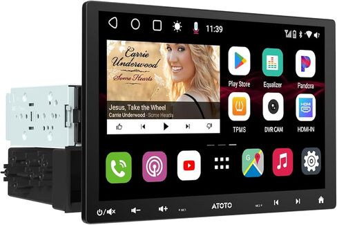 ATOTO S8 MS 10 بوصة ستيريو سيارة Android مزدوج DIN وSingle DIN، شاشة QLED عائمة، 4G LTE/Wi-Fi، تسجيل كاميرا مزدوجة، CarPlay لاسلكي وAndroid Auto، بلوتوث مزدوج، مسار GPS، 36EQ، DSP in Kuwait