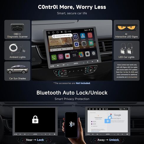 ATOTO S8 MS 10 بوصة ستيريو سيارة Android مزدوج DIN وSingle DIN، شاشة QLED عائمة، 4G LTE/Wi-Fi، تسجيل كاميرا مزدوجة، CarPlay لاسلكي وAndroid Auto، بلوتوث مزدوج، مسار GPS، 36EQ، DSP in Kuwait