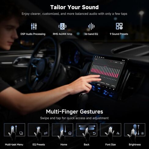 ATOTO S8 MS 10 بوصة ستيريو سيارة Android مزدوج DIN وSingle DIN، شاشة QLED عائمة، 4G LTE/Wi-Fi، تسجيل كاميرا مزدوجة، CarPlay لاسلكي وAndroid Auto، بلوتوث مزدوج، مسار GPS، 36EQ، DSP in Kuwait