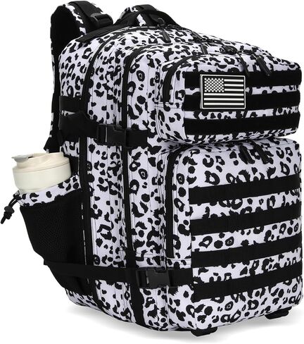 25L/45L Tactical Backpack Military Tactical Backpack Heavy Duty Molle Assault Pack for Work Gym Outdoors (1.0 25L-leopard, Small) in Kuwait