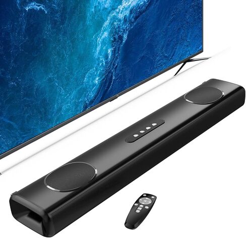 100W Sound Bar for Smart TV, 2.2 ch Soundbar with Bluetooth 5.3/ARC/Opt/AUX Connect, Surround Sound System for TV with 4 Speakers, Home Audio Surround Sound System for TV PC Projector in Kuwait