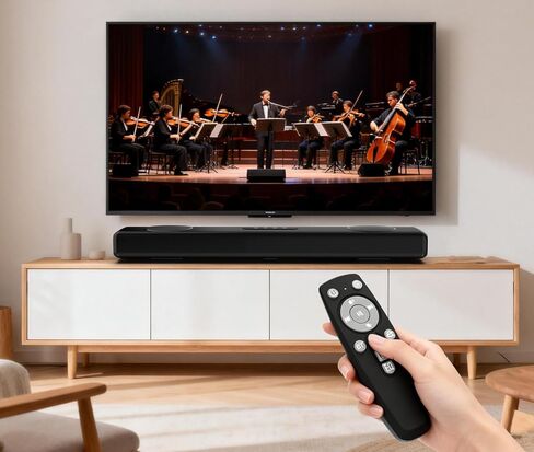 100W Sound Bar for Smart TV, 2.2 ch Soundbar with Bluetooth 5.3/ARC/Opt/AUX Connect, Surround Sound System for TV with 4 Speakers, Home Audio Surround Sound System for TV PC Projector in Kuwait