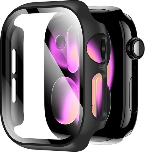 YWXTW Matte Screen Protector for Apple Watch Ultra 3/ Ultra 2/ Ultra (49mm), [Smooth as Silk] Tempered Glass + Titanium Alloy Frame for Apple Ultra 3, Anti Glare, 1S Press, Bubble Free, 2 Pack, Orange in Saudi Arabia