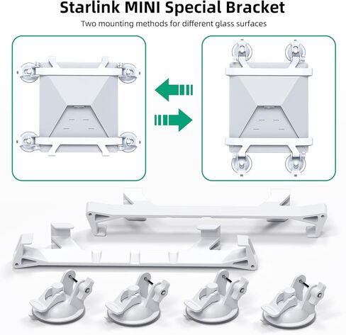 حامل كأس شفط للسيارة لـ Starlink Mini، طقم تثبيت آمن لنوافذ السيارة وفتحات الشمس، شفط قوي لإشارة الأقمار الصناعية المستقرة على المركبات الترفيهية والقوارب in Kuwait