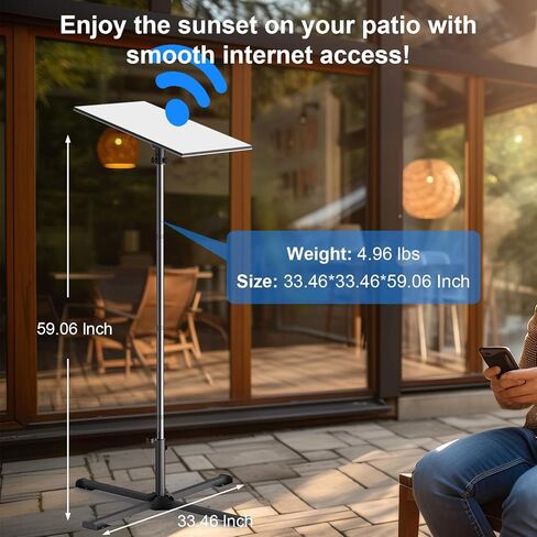 حامل Starlink Gen 3 Pole Mount، حامل ثلاثي الأرجل قابل للطي بأربعة أرجل مع ارتفاع قابل للتعديل (بحد أقصى 47 بوصة) وزاوية إمالة، حامل Starlink للطبق القياسي V3، يتضمن محول أنابيب Gen3، أسود in Kuwait