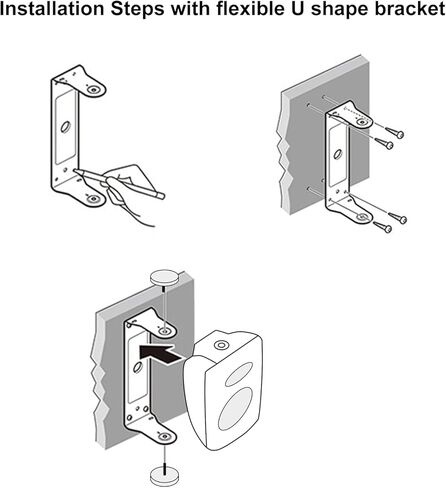 STUDIOFINIX 6.5 Inch 400W Outdoor Speakers Wired Waterproof Passive with Powerful Bass, Wall Mount Speakers for Patio Garden Poolside Home(Pair,White) in Kuwait