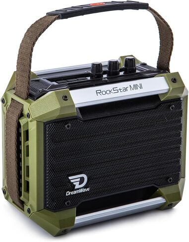 مكبر صوت Dreamwave Rockstar Mini خارجي، 40 وات 102 ديسيبل عالي، وقت تشغيل 29 ساعة، IP66 مقاوم للماء والغبار، جاهز للكاريوكي، لاسلكي بلوتوث محمول، صوت جهير غامر، مصدر صوت للحفلات (رمادي حديدي) in Kuwait