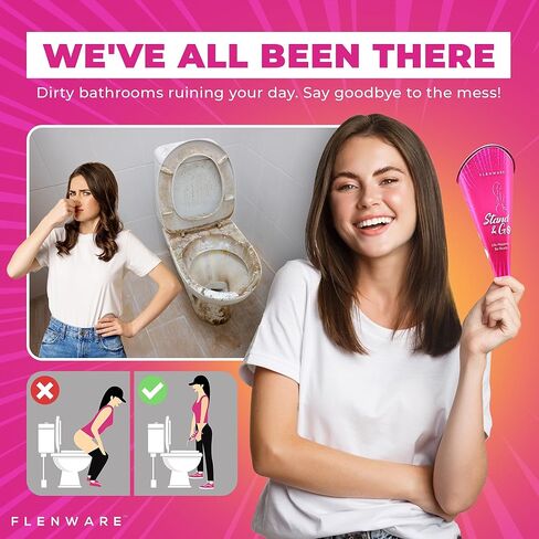 Stand & Go Disposable Female Urinals, 20 Pack | Travel Tube + 2 Discreet Trash Bags | Ideal for Travel, Festivals, Road Trips & Emergencies in Saudi Arabia