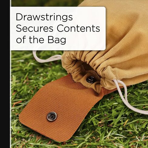 Wrenbury Mushroom Hunting Bag - Waxed Canvas Mushroom Forager Pouch - Foldable Bags for Foraging Gifts 8.75" in Saudi Arabia