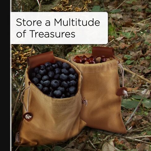 Wrenbury Mushroom Hunting Bag - Waxed Canvas Mushroom Forager Pouch - Foldable Bags for Foraging Gifts 8.75" in Saudi Arabia