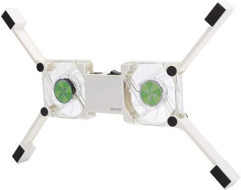 Laptop Cooling Pad, USB Foldable Radiator Cooler Stand Light Portable with Fans and LED Light, Suitable for Notebook Computers(White) in Saudi Arabia