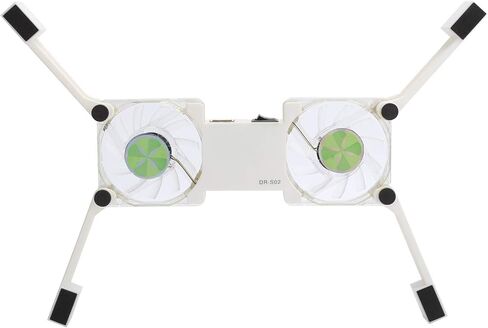 Laptop Cooling Pad, USB Foldable Radiator Cooler Stand Light Portable with Fans and LED Light, Suitable for Notebook Computers(White) in Saudi Arabia