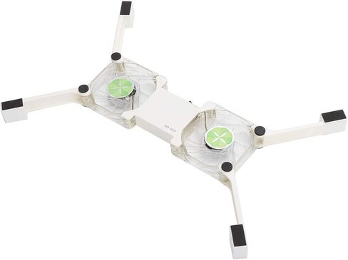 Laptop Cooling Pad, USB Foldable Radiator Cooler Stand Light Portable with Fans and LED Light, Suitable for Notebook Computers(White) in Saudi Arabia