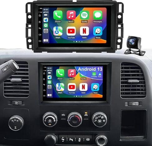 4+64GB 5GWIFI6 ترقية الراديو للسيارة لـ GMC Sierra Chevy Silverado 1500 2007-2013 ، من أجل Tahoe Yukon 2007-2014 ، لاستريو شاشة Tahoe Yukon 2007-2014 in Kuwait