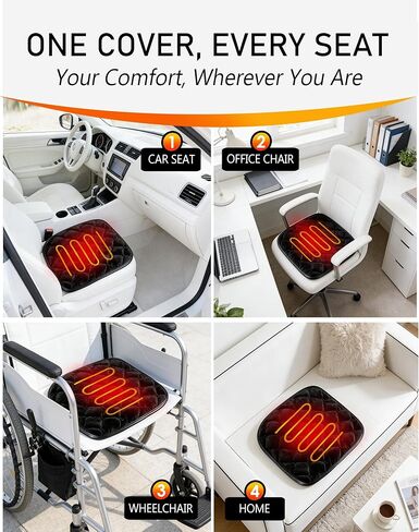 Plush Fluffy Car Seat Cover for Winter, Universal Front Seat Cushion, Non-Slip Fuzzy Seat Cover for Car Truck SUV Van, Soft Fleece Seat Protector (Black-1, Warm, 1PCS) in Saudi Arabia