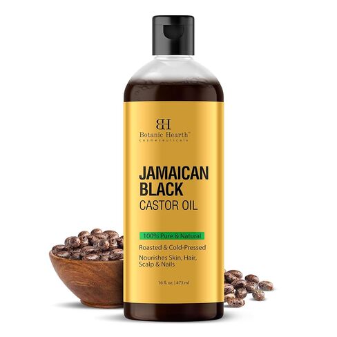 Botanic Hearth Massage Oil |Refreshing, Relaxing Massage Oils for Muscle Relaxing & Joint Comfort | Made with Natural Oils | for All Skin Types, for Men & Women | Castor Oil 8 Fl Oz with Massager in Saudi Arabia