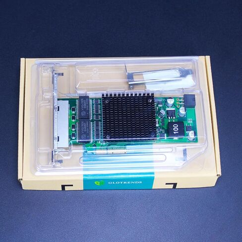 GLOTRENDS ST7456 4-Port Gigabit PoE+ Network Card with Surge-Proof Design for Outdoor Installation, Ethernet RJ45 LAN Port, PCIE 2.0 X4 Interface, Regular & Low Profile Bracket in Saudi Arabia