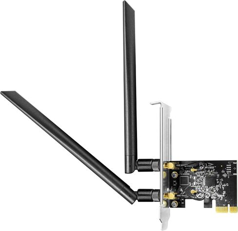 Cudy AC1300 محول واي فاي PCIe ثنائي النطاق للكمبيوتر الشخصي، 1300 ميجابت في الثانية واي فاي 5 سرعات، 5 جيجا هرتز/2.4 جيجا هرتز، 2 هوائيات قابلة للفصل، متوافق مع نظام التشغيل Windows 11/10، يتضمن أقواس قياسية ومنخفضة المستوى، WE1300 in Saudi Arabia