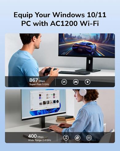Cudy AC1300 محول واي فاي PCIe ثنائي النطاق للكمبيوتر الشخصي، 1300 ميجابت في الثانية واي فاي 5 سرعات، 5 جيجا هرتز/2.4 جيجا هرتز، 2 هوائيات قابلة للفصل، متوافق مع نظام التشغيل Windows 11/10، يتضمن أقواس قياسية ومنخفضة المستوى، WE1300 in Saudi Arabia