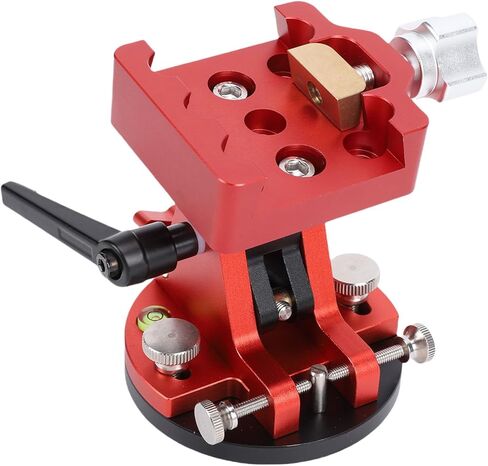 Sorandy 1/4 Inch M6 M8 Threads Latitude Adjustment Base, Aluminum Alloy Telescope Mount, Dovetail Interface Mounting Bracket with High Strength, Ideal for Astrophotography, 15KG Load (Black Red) in Saudi Arabia