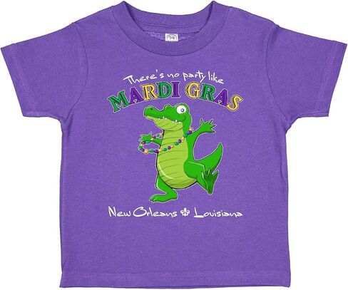 inktastic There's No Party Like Mardi Gras-Alligator Toddler T-Shirt in Saudi Arabia