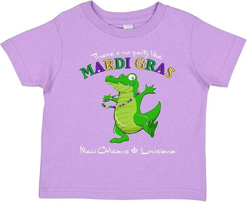 inktastic There's No Party Like Mardi Gras-Alligator Toddler T-Shirt in Saudi Arabia