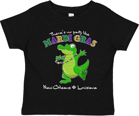 inktastic There's No Party Like Mardi Gras-Alligator Toddler T-Shirt in Saudi Arabia