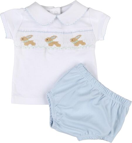 Magnolia Baby Baby Boy Springtime Bunny Classics Diaper Cover Set Blue in Saudi Arabia