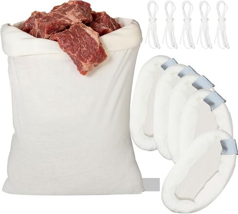 أكياس ألعاب إلك للصيد، 5 أكياس ربع متينة للحوم - 4 عبوات 12 بوصة × 48 بوصة وحزمة 12 بوصة × 28 بوصة، أكياس اللحوم لصيد الأيائل والوعل والغزلان والفرائس الأخرى، قابلة للتنفس وقابلة لإعادة الاستخدام in Kuwait