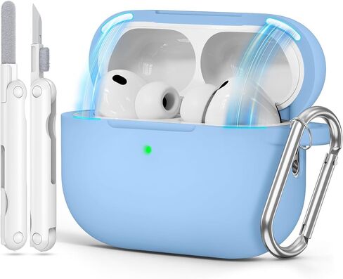 for AirPods Pro 3 Case 2025 Come with Cleaner Kit,Soft Silicone Protective Cover for Apple AirPods Pro 3rd Generation Cases with Keychain, AirPod Pro 3 Case for Women Men-Midnight Blue in Saudi Arabia