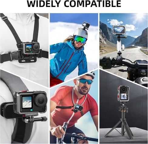 BRDRC Action 6 Camera Cage + Screen Protector Accessories Kit, Aluminum Alloy Protective Frame Cage with Silicone Lens Cap Tempered Glass Lens Film for DJI Osmo Action 6 Protective Bundle in Saudi Arabia