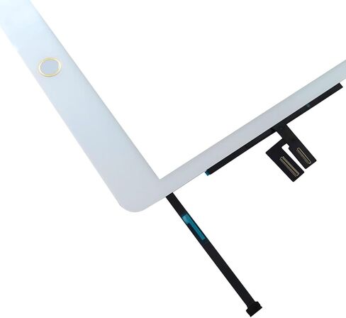 New 10.2 Inch Replacement for Digitizer Glass Touch Screen, Compatible for iPad 7/8-7th Gen 2019, with Adhesive, Camera Frame, Home Button + Home Button Flex- White in Saudi Arabia