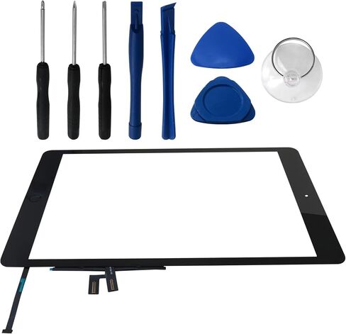 New 10.2 Inch Replacement for Digitizer Glass Touch Screen, Compatible for iPad 7/8-7th Gen 2019, with Adhesive, Camera Frame, Home Button + Home Button Flex- White in Saudi Arabia