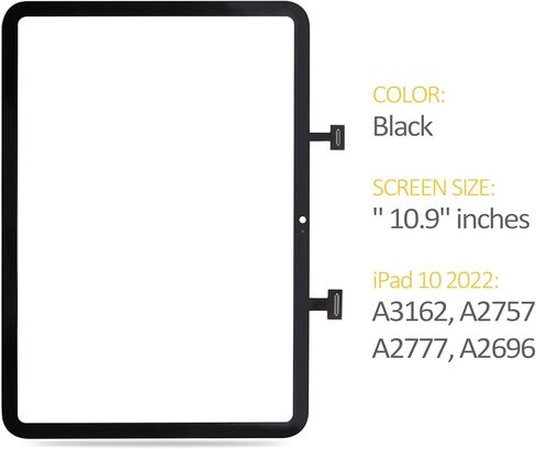 A-MIND for iPad 10 10th Generation 10.9-inch (2022) Touch Screen Digitizer Replacement Glass Front Panel Only No LCD Compatible with A2757 A2777 A2696 in Saudi Arabia