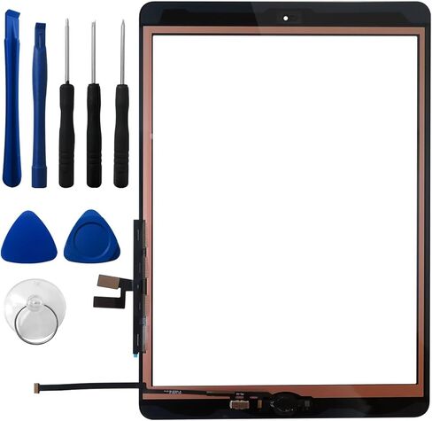 Loner Tablet Touch Screen Repair Kit Fit for iPad 7th Gen 2019 Fit for ipad 8th 10.2inch Digitizer Glass Touch Screen Replacement + Home Button(Black) in Saudi Arabia