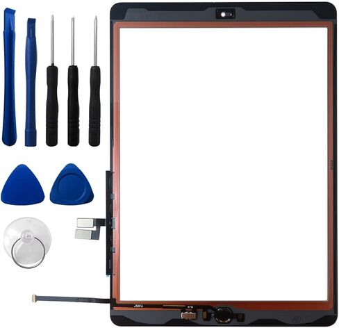 Loner Tablet Touch Screen Repair Kit Fit for iPad 7th Gen 2019 Fit for ipad 8th 10.2inch Digitizer Glass Touch Screen Replacement + Home Button(Black) in Saudi Arabia