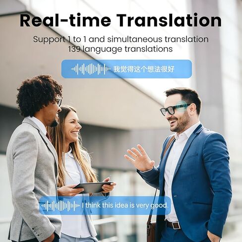 AI Smart Glasses with Camera, Bluetooth Camera Glasses for Men Women, HD 1080P Video Recording, 32MP Photo, TR90 Narrow Frame, Voice Assistant & Translation for Travel, Vlogging (Photochromic Lenses) in Saudi Arabia
