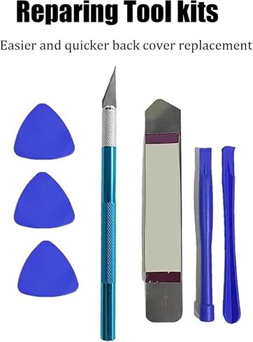 13 Pro Back Glass Replacement for iPhone 13 Pro Rear Back Glass Panel Replacement with Pre-Installed Adhesive + Repairing Toolkit (Black) in Saudi Arabia