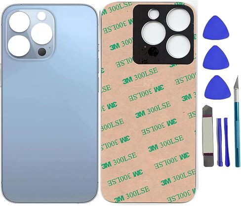13 Pro Back Glass Replacement for iPhone 13 Pro Rear Back Glass Panel Replacement with Pre-Installed Adhesive + Repairing Toolkit (Black) in Saudi Arabia