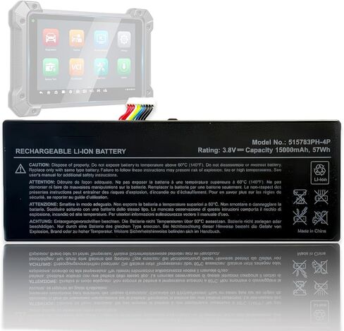 بطارية بديلة 515783PH-4P لبطارية AUTEL MaxiCOM MK908 MK908P IM608 PRO II 15000mAh 3.8V بطارية ليثيوم أيون in Kuwait