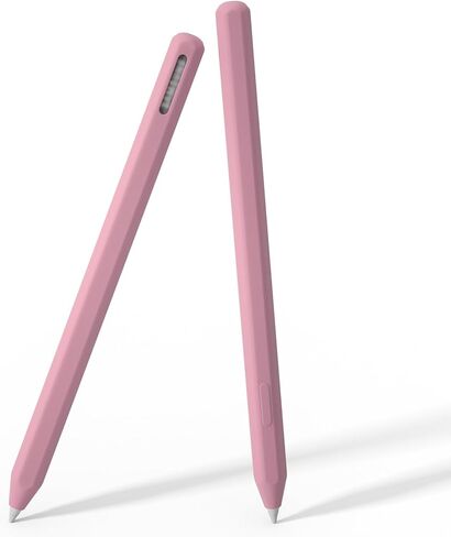 غطاء قلم رصاص من السيليكون لجهاز Samsung Galaxy Tab S11/S11 Ultra S Pen 2025، تصميم متكامل واقٍ وحافظة مضادة للانزلاق وحامل لجهاز Galaxy Tab S11/S11 Ultra S Pen (وردي) in Kuwait